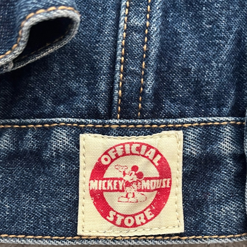 Vtg Disney Store Mickey Mouse 1928 MVP Division Denim Varsity Jacket - Picture 4 of 8